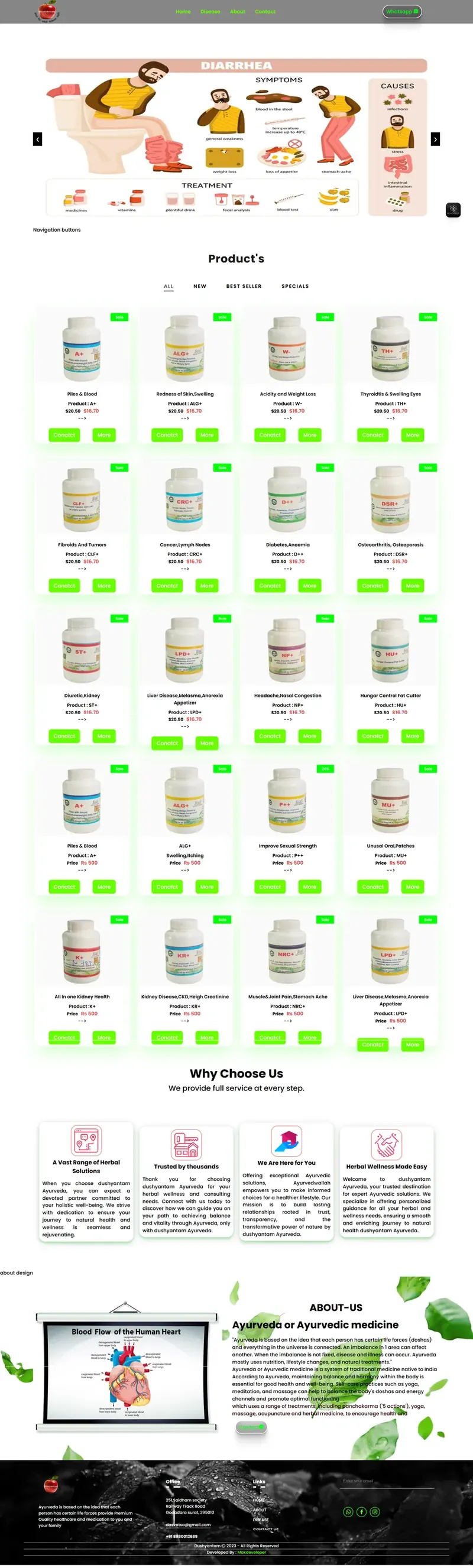 Dushyantam Ayurveda E-Commerce Store