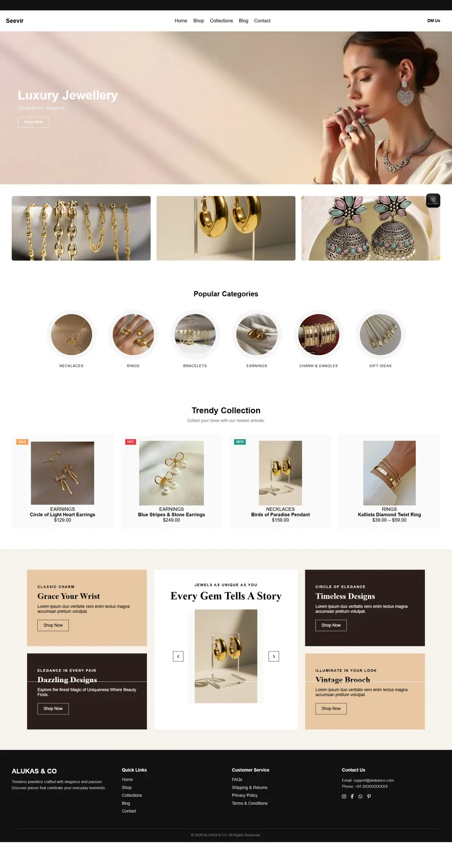 Luxury Jewellery Brand Website