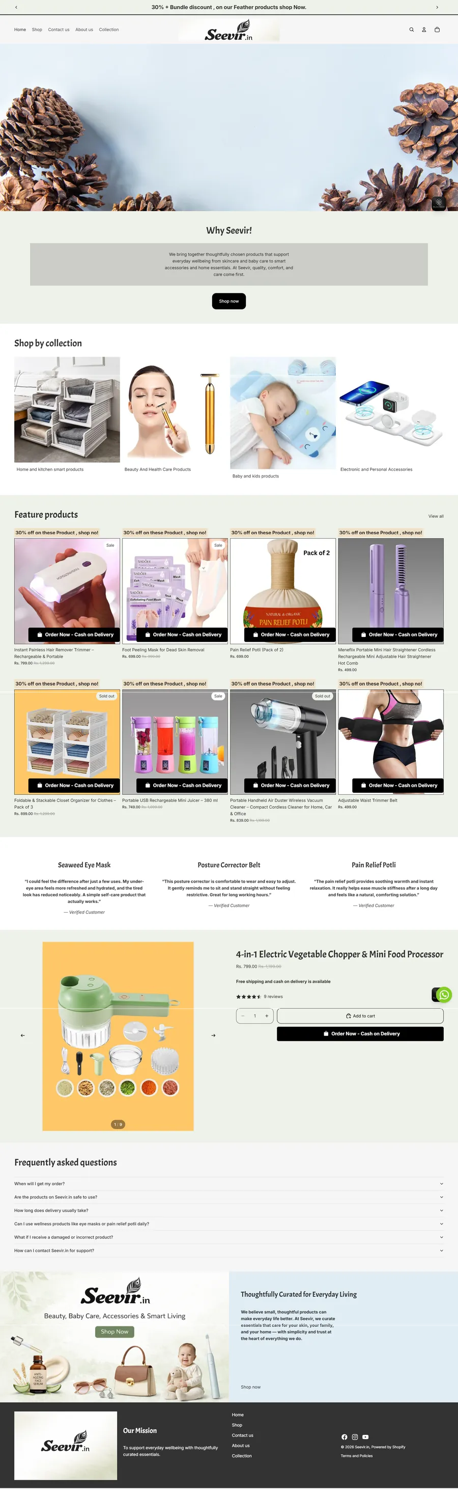 Seevir Fashion Brand Website